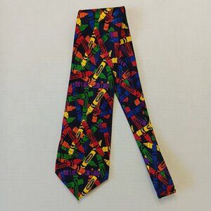 Vintage Crayola 1999 Binney & Smith Men’s Multicolor Crayons Tie L56.5" W4"